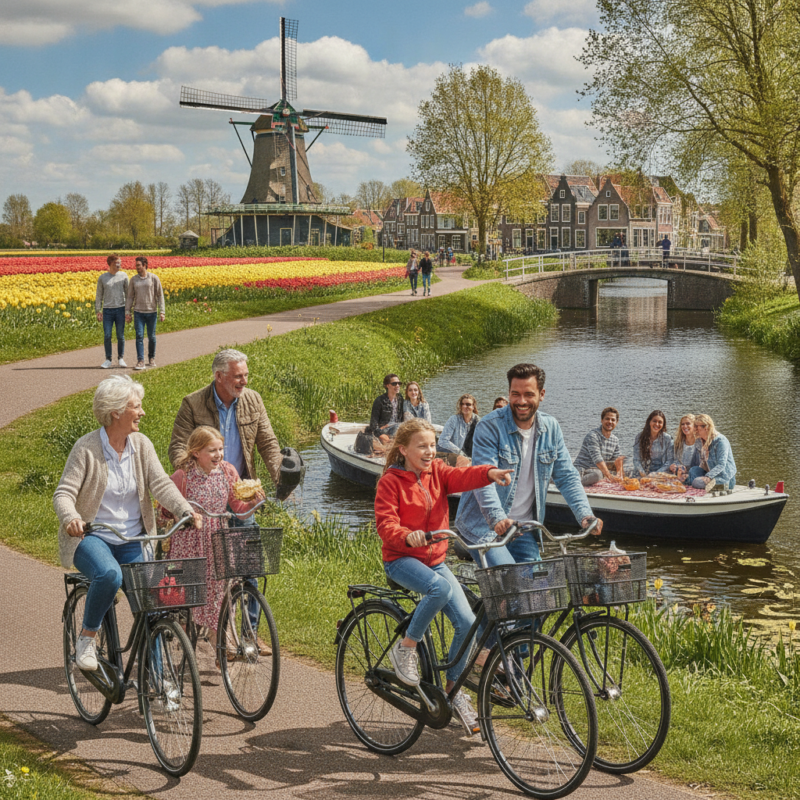 Dagje uit met opa en oma in Nederland