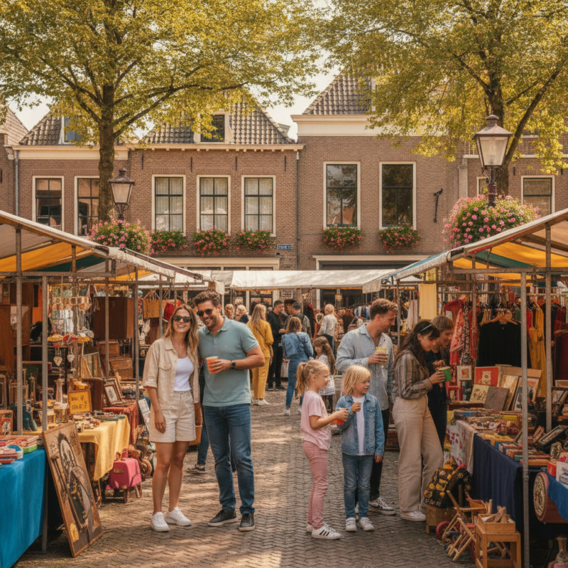 Bezoek een vintage markt